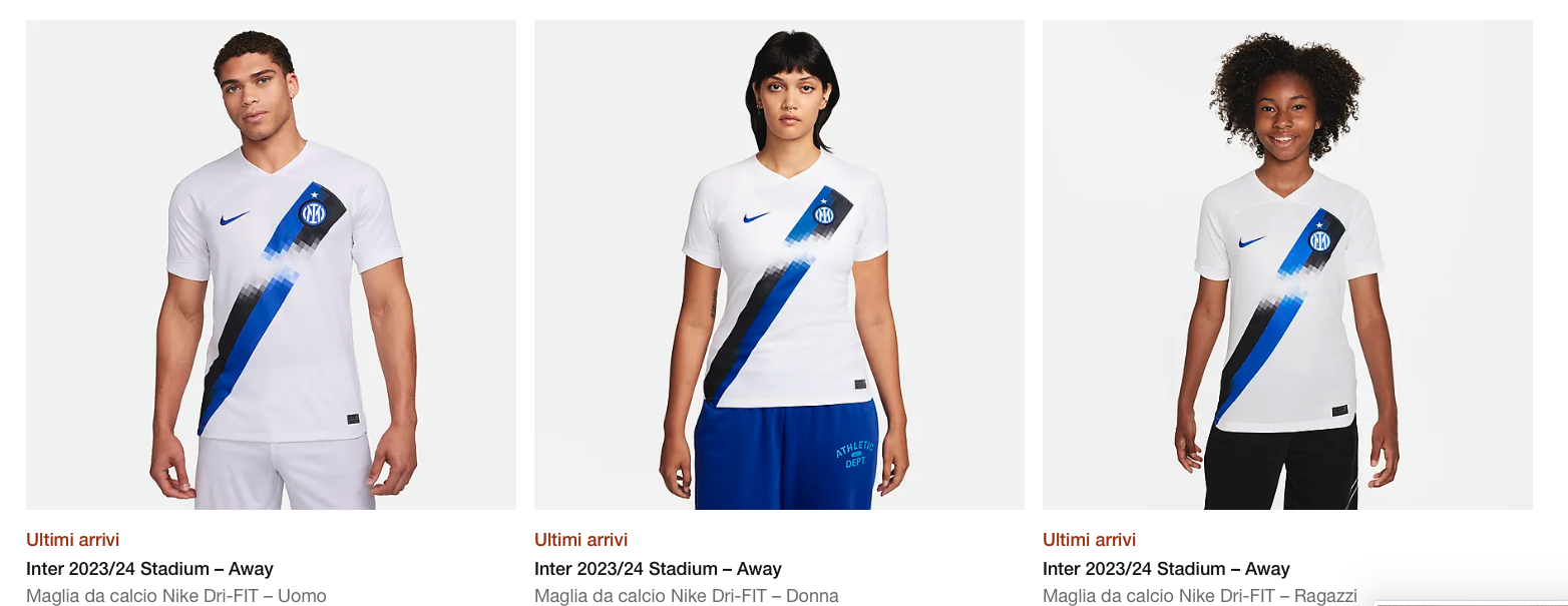 Inter, la nuova maglia away in vendita anche senza sponsor