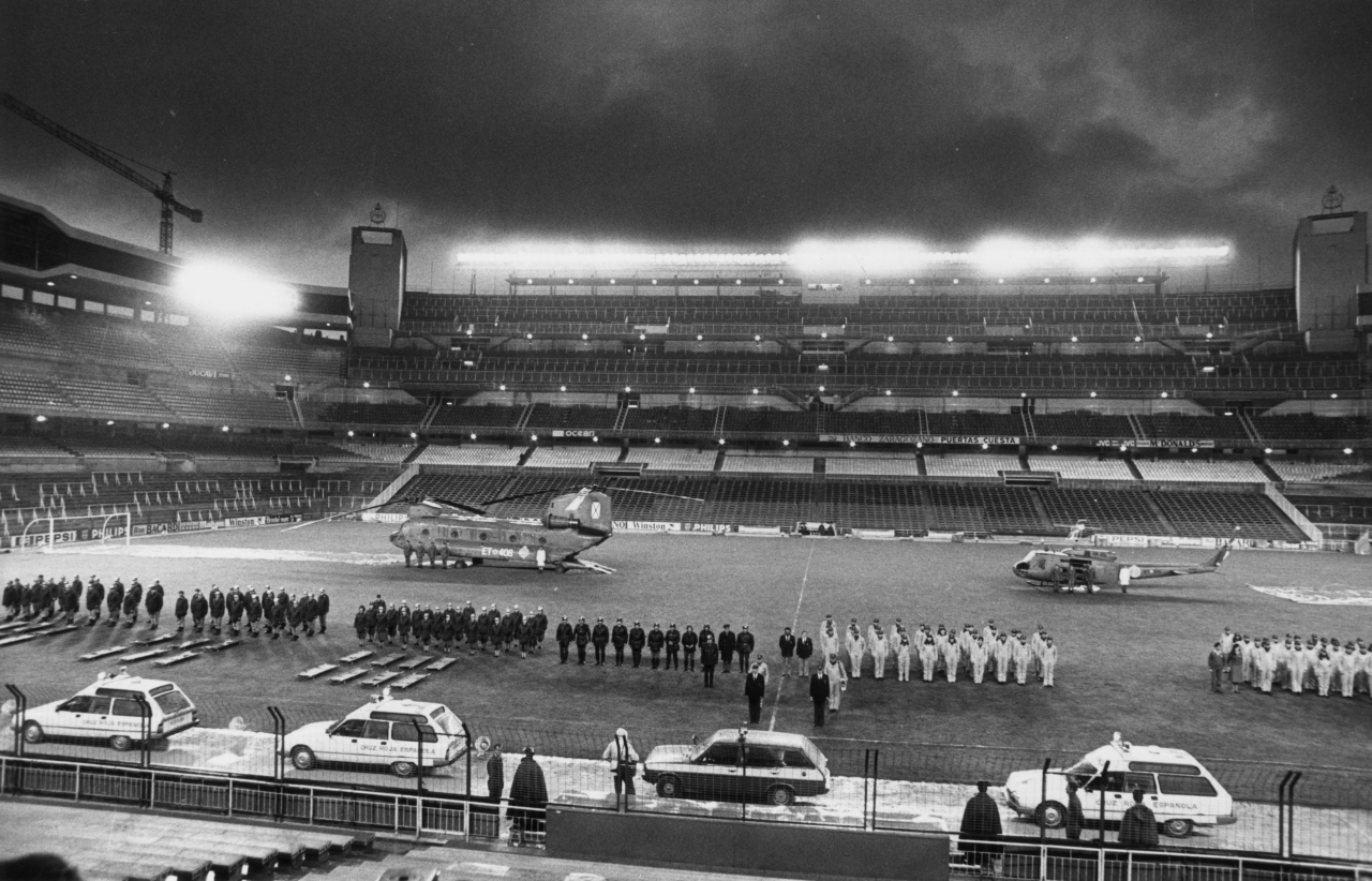 Lo Stadio Santiago Bernabeu nel 1982 (Photo by Central Press/Getty Images)